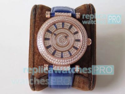 Replica Franck Muller Double Mystery 46mm Diamond & Sapphire - Swiss 9015